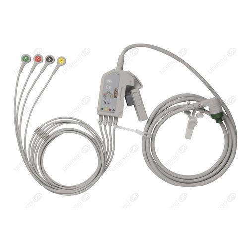 医用心电图电缆 - 24131S-I - Unimed Medical Supplies - 4 线式 / 席勒 / 重复使用型