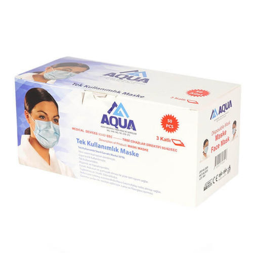 带过滤器手术口罩 - Aqua Medikal - 50个每盒 / 天蓝色 / 一次性