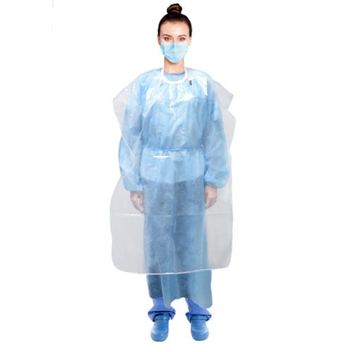 男女通用医用围裙 - iApron™ - Pac-Dent - 聚乙烯 / 防水 / 蓝色