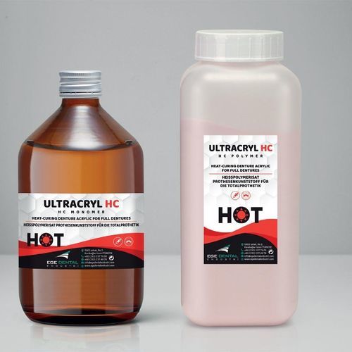 丙烯塑料牙科材料 - ULTRACRYL HC - Ege Dental Endustri - 用于假牙制造 / 粉末 / 液体