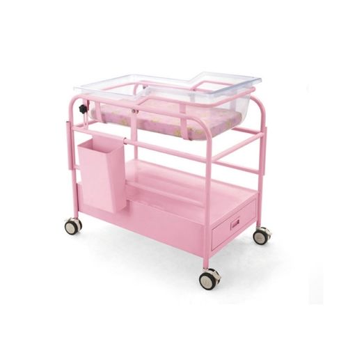 高度固定医用婴儿床 - XF605 - Foshan Xufeng Medical Technology Co., Ltd. - 带滑轮 / 带收纳 / 透明