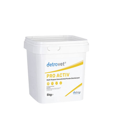 地板和表面抗菌剂 - Detrovet Pro Activ - Detro Healthcare - 粉末 / 酸基