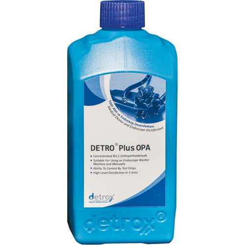 手术器械抗菌剂 - DETRO PLUS OPA - Detro Healthcare - 内窥镜 / 液体 / 500毫升