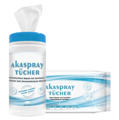 地板和表面清洁湿巾 - Akaspray Tücher - Detro Healthcare - 100个