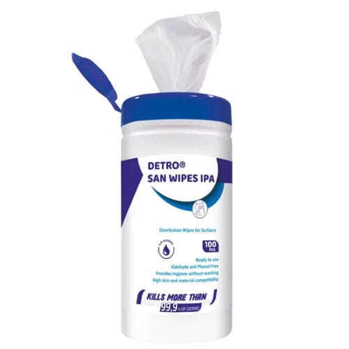 地板和表面清洁湿巾 - Detro San IPA - Detro Healthcare - 100个