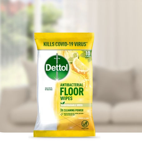 对于土壤清洁湿巾 - Fresh Citrus - Dettol - 10个