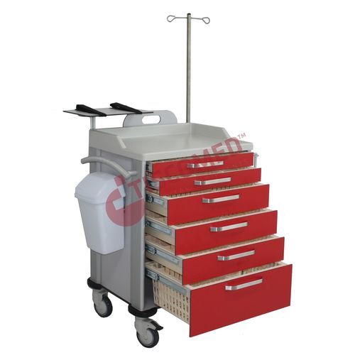 急救手推车 - TEC 4510 - Tiscomed - 医用 / 医院用 / 药品