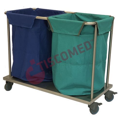 医用带行李架推车 - TTLA 3610 - Tiscomed - 用于洗衣房 / 清洁 / 2 袋式