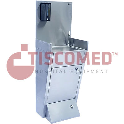 医用水槽 - TINI 4081 - Tiscomed - 用于保健卫生区域 / 单人 / 不锈钢