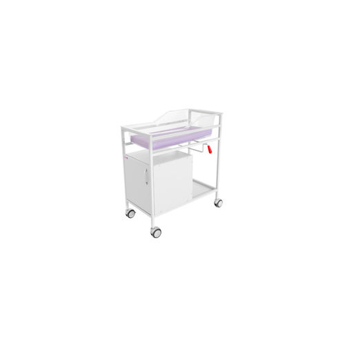 高度固定医用婴儿床 - HSP 1130 - HOSPITOOL MEDICAL DEVICES INC. - 带滑轮 / 带收纳 / 透明