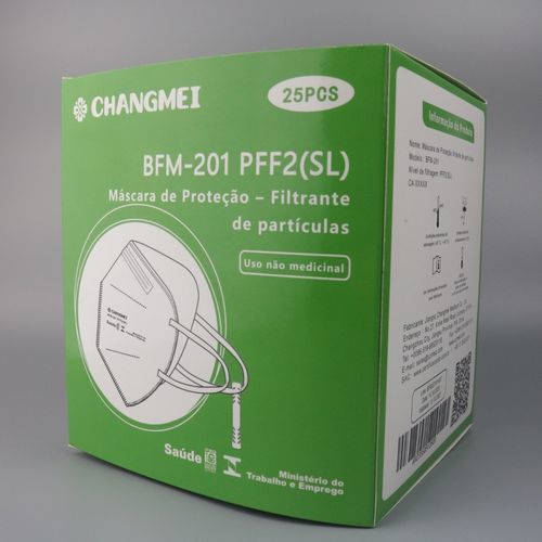 FFP2防护口罩 - BFM-201 - Jiangsu Changmei Medtech - 布料 / 半面罩 / 白色