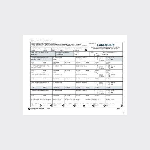 患者病历管理软件 - Equivalent Form 4 - LANDAUER - 报告 / 用于医院 / 牙科