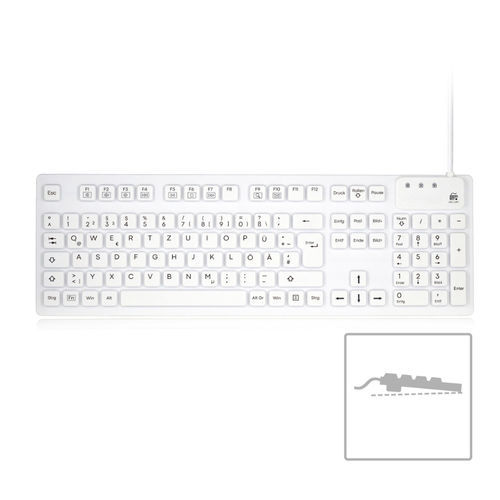 带数字键区医用键盘 - ATM-SK400H - Shezhen AITmon Technology Co,.Ltd - 硅胶 / 密封 / 可水洗