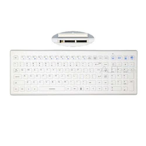 带数字键区医用键盘 - ATM-SK416W - Shezhen AITmon Technology Co,.Ltd - 硅胶 / 可水洗 / 无线型
