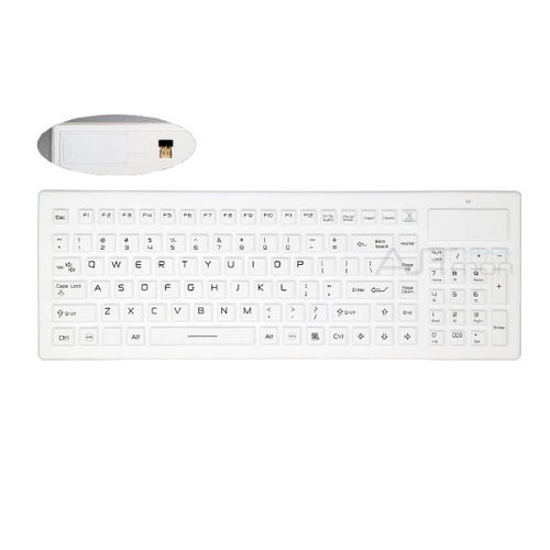 带数字键区医用键盘 - ATM-SK417W - Shezhen AITmon Technology Co,.Ltd - 硅胶 / 可水洗 / 无线型