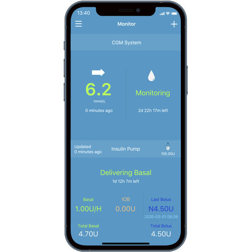 病人信息管理iOS应用程序 - EasyTouch  - Medtrum - 糖尿病管理 / 共享 / 医用