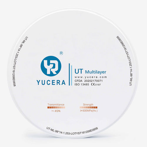 陶瓷牙科材料 - UT Multilayer - YUCERA - 氧化锆 / 氧化锆 / 二氧化锆