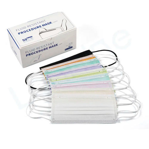 EN14683手术口罩 - 15603F - Zhejiang Lanhine Medical Products - 成人 / 50个每盒 / 蓝色