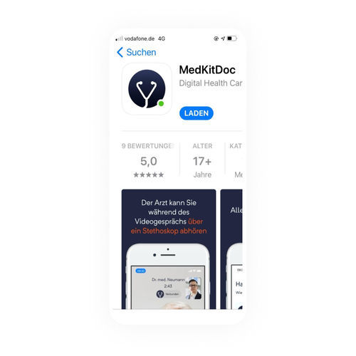 诊断iOS应用程序 - MedKitDoc  - BDS Digital Health Solutions GmbH - 远程医疗 / iOS / Android 安卓