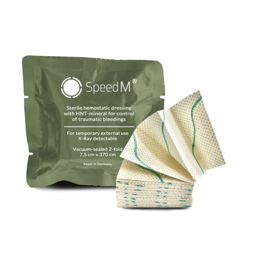 无菌伤口敷布 - SpeedM® - Speed Care Mineral GmbH - 非编织 / 低变应原 / 止血