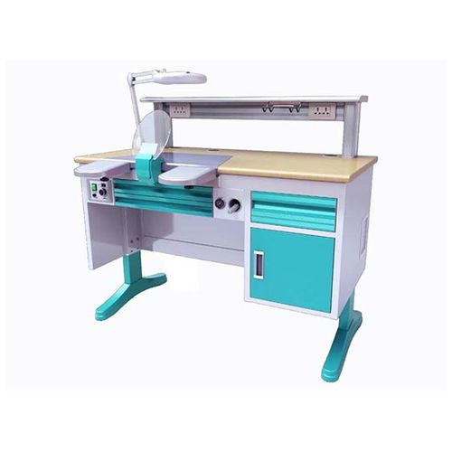 牙科实验室工作台 / 带照明 - JT-53 - Tangshan UMG Medical Instrument - 带搁板 / 不锈钢