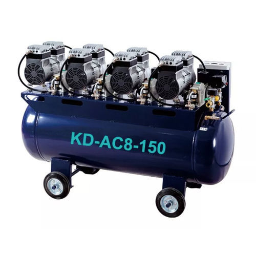 牙科空气压缩机 - KD-AC8-150 - Foshan Koala Medical Technology - 带滑轮 / 4 台式 / 无油