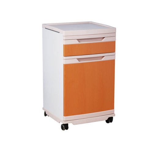 带滑轮床头柜 - PS-G01A - Hengshui Plus Medical Devices Technology Co., Ltd. - 带抽屉