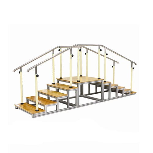 直线式康复训练楼梯 - KD-FTI-04 - Changzhou KonDak Medical Rehabilitation Equipment - 双扶手 / 带有坡道