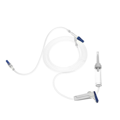 带滴水室输液器 - ED001 - BQ+ Medical - 带Y型连接器 / 配有不含乳胶的部件