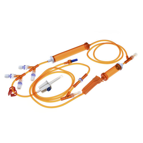 化疗输液器 - ON190013 - BQ+ Medical - 带光线电防护 / 带Y型连接器 / 带龙头阀