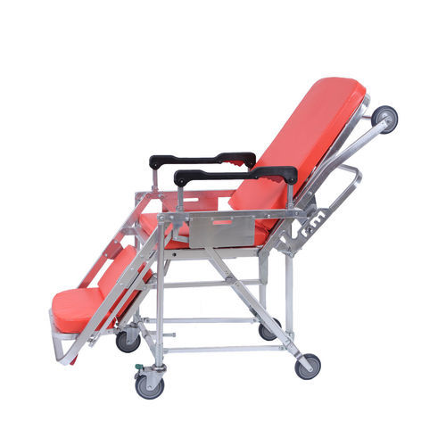 手动担架椅 - YHR-A6-1 - Zhangjiagang Herui Medical Equipment Co., Ltd. - 折叠 / 高度可调节 / 带滑轮