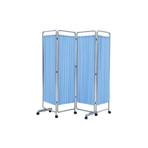 折叠医用屏风 - A002 - Foshan Medco Medical equipment Co., Ltd. - 带滑轮 / 4 板式 / 病房