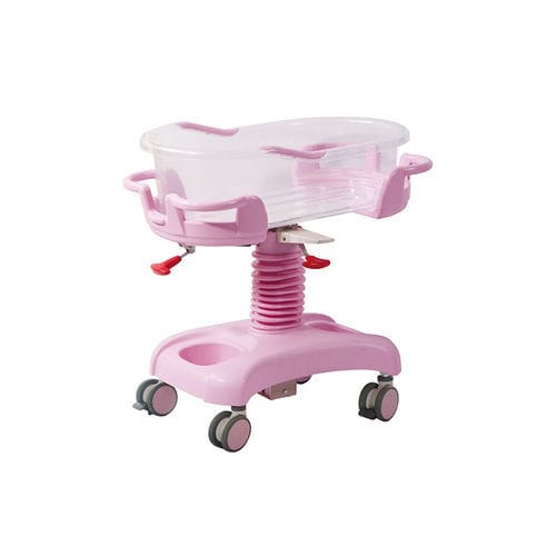 婴儿医院婴儿床 - B002 - Foshan Medco Medical equipment Co., Ltd. - 带滑轮 / 可调高度 / 甲板