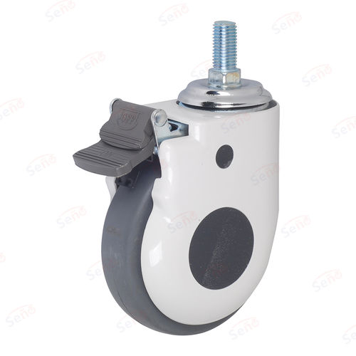 医院病床轮子 - HB01-02D-100TPR-G - Zhongshan Seño Casters and Wheels Man Co.,Ltd - 聚丙烯 / 带制动装置 / 旋转