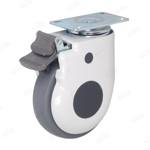 医院病床轮子 - HB01-01D-125TPR-G - Zhongshan Seño Casters and Wheels Man Co.,Ltd - 聚丙烯 / 带制动装置 / 旋转