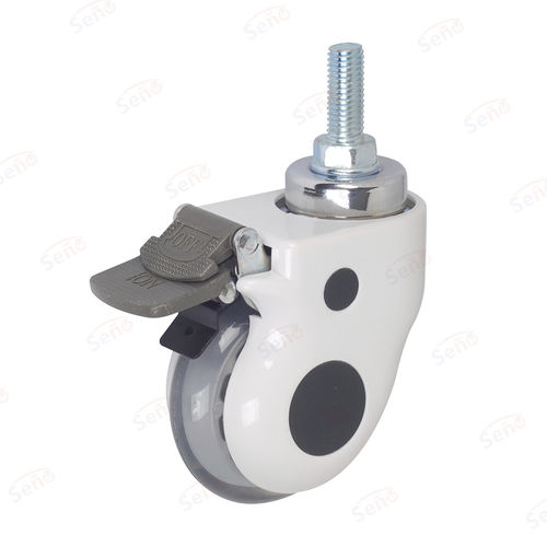 医疗推车轮子 - ME06-02D-75PU-C - Zhongshan Seño Casters and Wheels Man Co.,Ltd - 聚丙烯 / 带制动装置 / 旋转