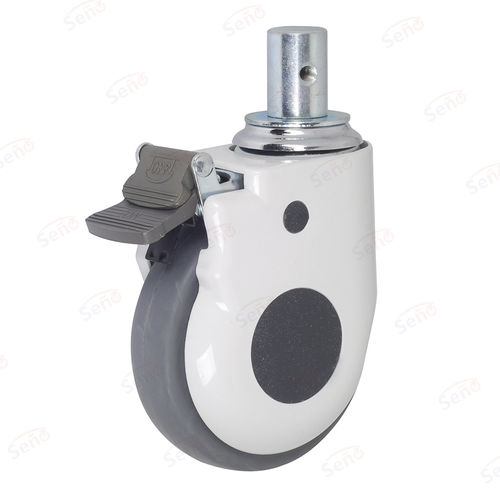 医院病床轮子 - HB01-03D-125TPR-G - Zhongshan Seño Casters and Wheels Man Co.,Ltd - 聚丙烯 / 带制动装置 / 旋转