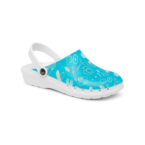 男女通用医用拖鞋 - ODEN PRINT - Suecos Footwear - 防水 / 抗菌 / 蓝色