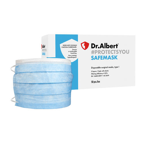 I型手术口罩 - Dr.Albert® - Techtex Ltd Romania - 聚丙烯 / 无玻璃纤维 / 成人
