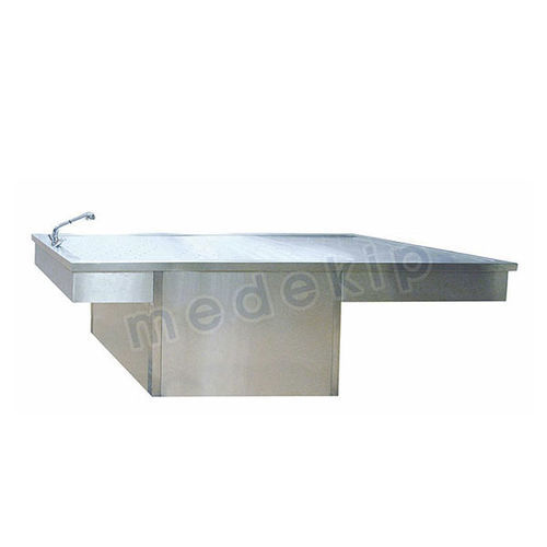 法医用尸检台 - MED 1675 - 1676 - Medekip Medical - 固定 / 长方形 / 不锈钢