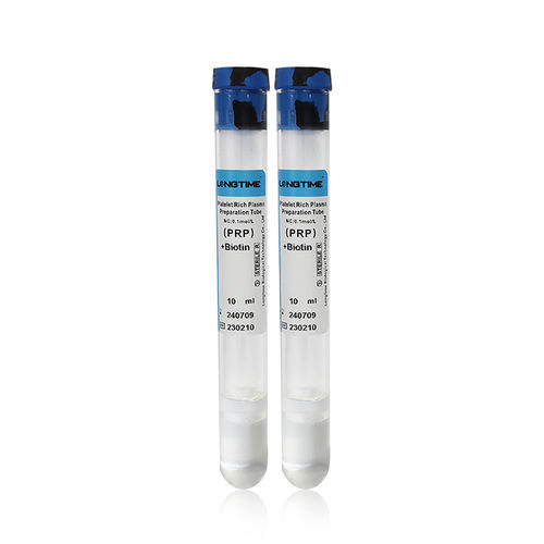 富血小板血浆采样管 - PRP-10ml-Biotin - Zhuhai Longtime Biological Technology Co., Ltd. - 圆柱 / 等离子 / 细胞