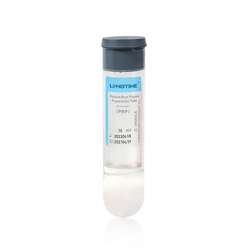 富血小板血浆采样管 - LT-PRP-30ml - Zhuhai Longtime Biological Technology Co., Ltd. - 圆柱 / 血液 / 细胞