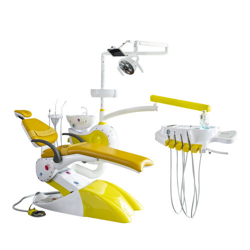 带电动椅牙科治疗设备 - A10 - Foshan Safety Medical Equipment Co., Ltd. - 具有活动头枕 / 带卫生系统 / 带器械架