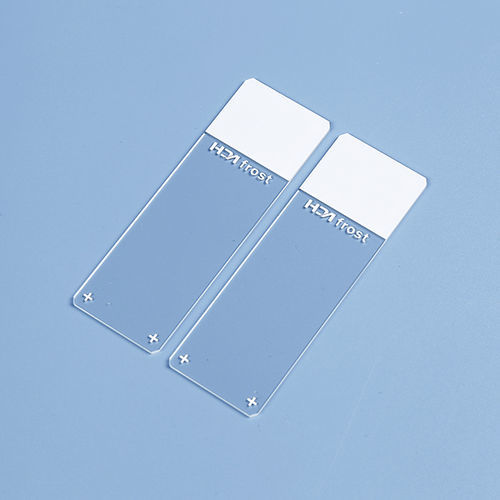 粘贴式显微镜载玻片 - HDAS003 series - Jiangsu Huida Medical Instruments - 带彩色涂层 / 硅烷