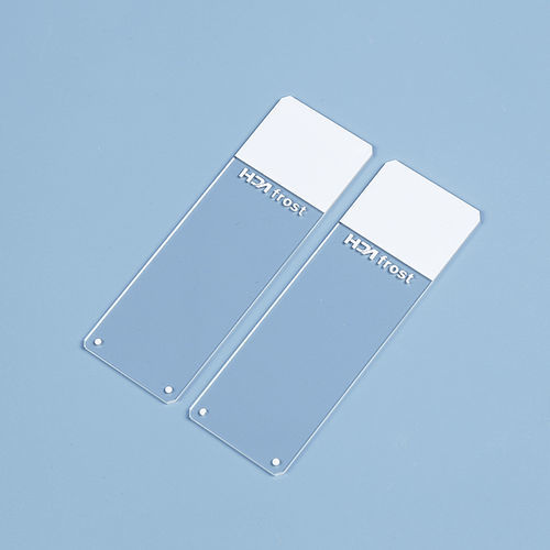 粘贴式显微镜载玻片 - HDAS002 series - Jiangsu Huida Medical Instruments - 带彩色涂层 / 多聚物