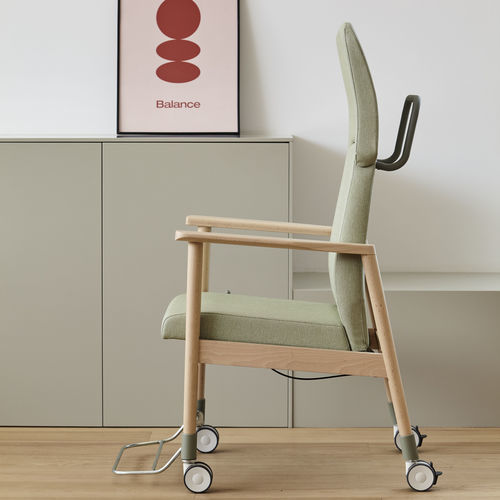 医院扶手椅 - CAL0042 RECLINABLE - SENIORCARE - 带滑轮