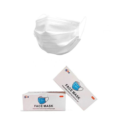 成人手术口罩 - Xiantao Yuanjie Nonwoven Products - 50个每盒 / 白色 / 一次性
