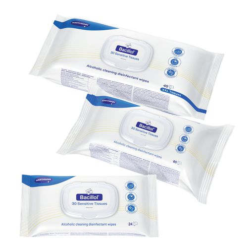 地板和表面清洁湿巾 - Bacillol® 30 Sensitive Tissues - BODE Chemie - 40个 / 80个 / 24个装