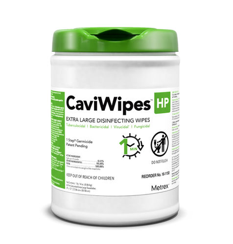 地板和表面清洁湿巾 - CaviWipes™ HP - Metrex - 160个 / 65个装