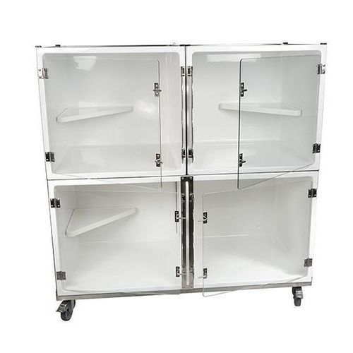 猫动物笼具 - CP803000 - Vetinox - 4格 / 带滑轮 / 不锈钢